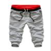 Jueshanzj Mens Capri Pants Sport Shorts Running Fitness Gray Large view 1
