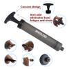 Skoloo 10" Portable Hand Air Ball Pump Inflator Kit with Needle, Nozzle, Extension Hose for Soccer Basketball Football Volleyball Water Polo Rugby Exercise Sports Ball Balloon Swim Inflatables, Grey view 2