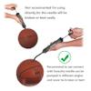 Skoloo 10" Portable Hand Air Ball Pump Inflator Kit with Needle, Nozzle, Extension Hose for Soccer Basketball Football Volleyball Water Polo Rugby Exercise Sports Ball Balloon Swim Inflatables, Grey view 3