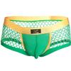 Freebily Men's Openwork Mesh Fishnet Breathable Thongs Bikini Swimwear Underwear Green Small (Waistline 26.0-34.5") view 1