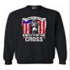 Stand for The Flag Kneel for The Cross Army Necklace (B) DT Crewneck Sweatshirt (Large, Black) view 1