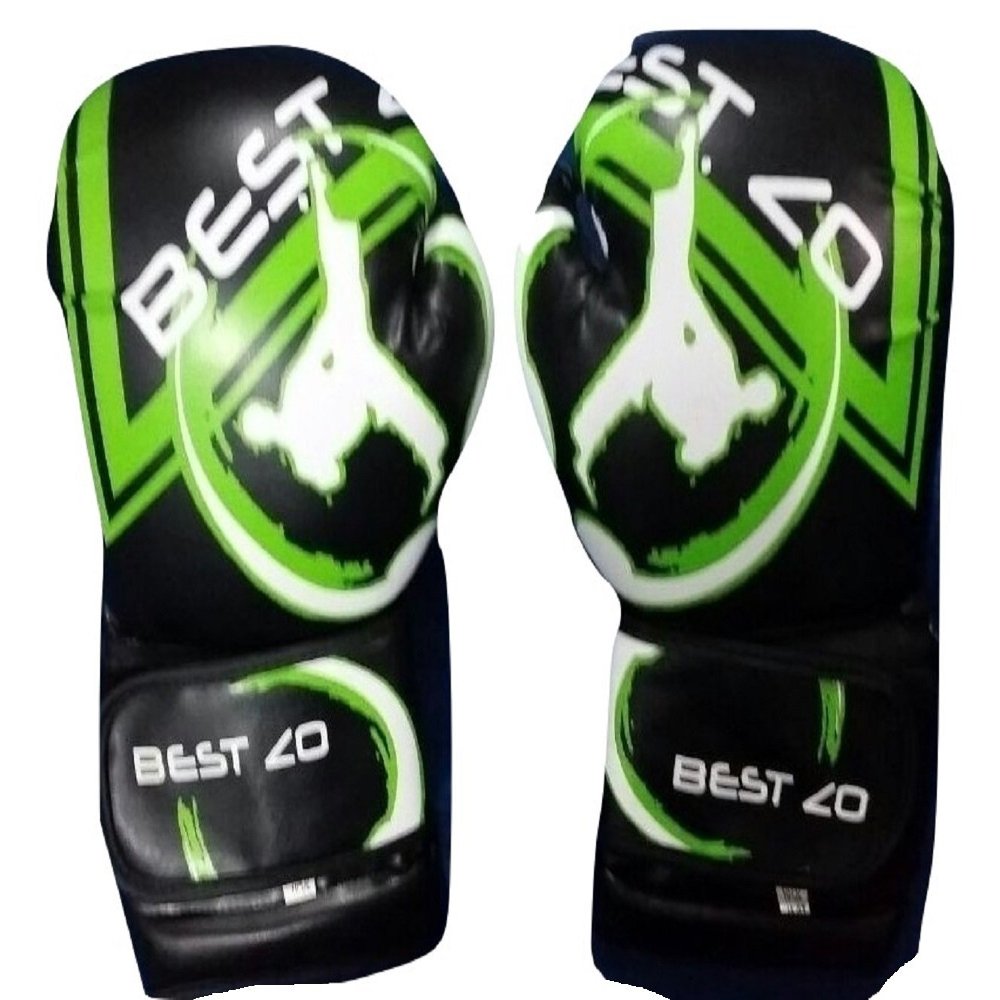 Bestzo Boxing Gloves Synthetic Leather Muay Thai Training Gloves Sparring Punching Mitts - 12 OZ