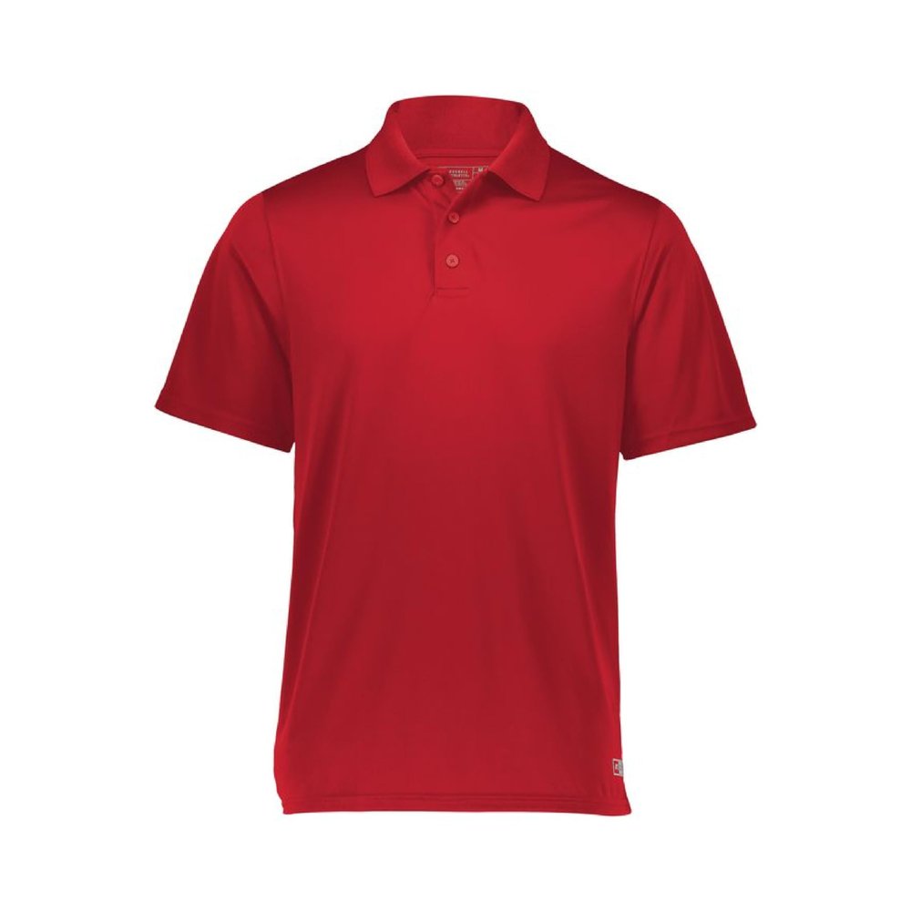 Russell Athletic Men's Dri-Power Performance Golf Polo Shirt, -true red, XXL