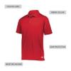 Russell Athletic Men's Dri-Power Performance Golf Polo Shirt, -true red, XXL view 3