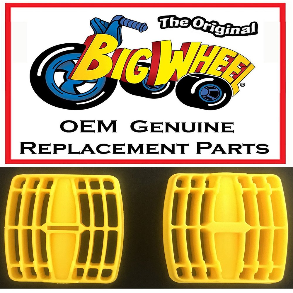 Pair of Yellow PEDALs for 16" The Original Big Wheel, Original Replacement Parts