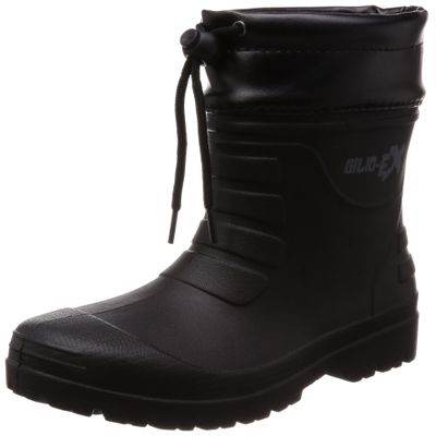 GILIO() Women's Air Rubber Boot Short Rain, Black, 22.0~22.5 cm 3E