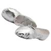 missfiona Womens PU Leather Ballet Slippers Dance Shoes Split Sole Belly Flat Adult Dance Trainers(9, Silver) view 1