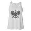 Go All Out Large White Womens Polska Eagle Polish Pride Poland Flowy Racerback Tank Top T-Shirt view 1