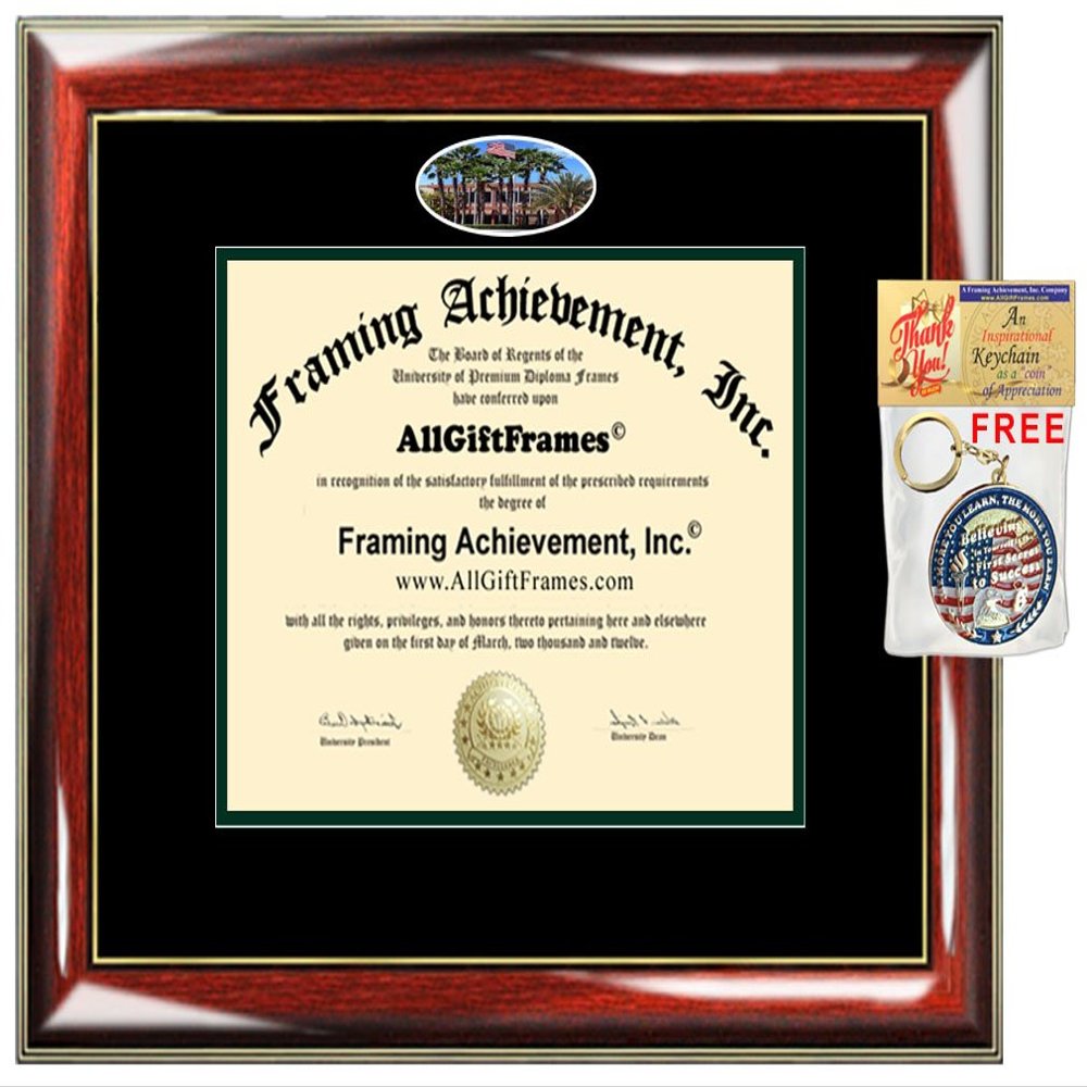 AllGiftFrames USF Diploma Frame University of South Florida School Campus Photo Custom Degree Framing Document Graduation Gift Bachelor Master MBA Doctorate PHD Certificate Holder Case