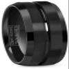 CROWNAL 4mm 6mm 8mm 10mm Black Tungsten Wedding Band Ring Men Women Beveled edges Polished Grooved Center Comfort Fit Size 4 To 17 (10mm,10.5) view 1