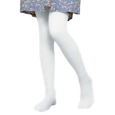 LOLANTA Winter Tights for Girls Stockings Warm Fleece Lined Footed Leggings High Waist Pantyhose(White,3-5Y)