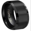 Crownal 8mm 6mm 4mm Black Tungsten Wedding Couple Bands Rings Men Women Matte Brushed Finish Center Engraved "I Love You" Size 4 To 17 (8mm,8.5) view 1