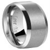 Crownal 4mm 6mm 8mm Tungsten Wedding Couple Bands Rings Men Women Matte Brushed Finish Center Engraved "I Love You" Size 4 To 17 (Silver 8mm,8.5) view 1