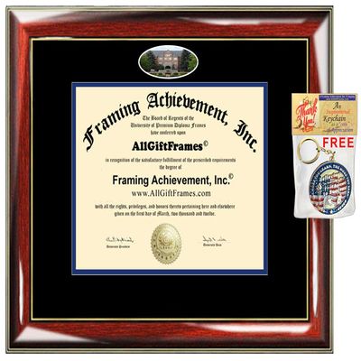 AllGiftFrames College Diploma Frame Gonzaga University School Campus Photo Custom Degree Framing Document Graduation Gift Bachelor Master MBA Doctorate PHD Certificate Holder Case