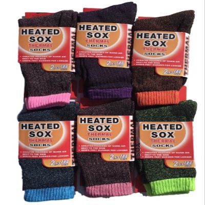 6 Pair Women Ladies Color Thermal Insulated Boot Winter Socks (9-11, Color Wave 1)