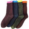 6 Pair Women Ladies Color Thermal Insulated Boot Winter Socks (9-11, Color Wave 1) view 4