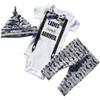 Babies boy and Girls 3pc Set - Mustache, Deer, Zebra Print - Onesie, Leggings, hat, Suspenders, Bowtie view 1