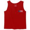 0062. Puerto Rico Flag Boricua Rican Nuyorican Men's Tank Top (Red, Small) view 2