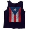 0062. Puerto Rico Flag Boricua Rican Nuyorican Men's Tank Top (Navy Blue, Medium) view 3