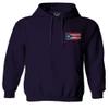 0062. Puerto Rico Flag Boricua Rican Nuyorican Sweatshirt Pullover Hoodie (Navy, X-Large) view 2