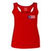 0062. Puerto Rico Flag Boricua Rican Nuyorican Women's Tank Top Racerback (Red, Medium)