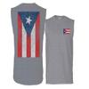 0062. Puerto Rico Flag Boricua Rican Nuyorican Men's Muscle Tank Sleeveles t Shirt (Light Gray X Large) view 1