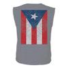0062. Puerto Rico Flag Boricua Rican Nuyorican Men's Muscle Tank Sleeveles t Shirt (Light Gray X Large) view 3