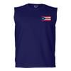 0062. Puerto Rico Flag Boricua Rican Nuyorican Men's Muscle Tank Sleeveles t Shirt (Navy X Large) view 2