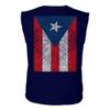 0062. Puerto Rico Flag Boricua Rican Nuyorican Men's Muscle Tank Sleeveles t Shirt (Navy X Large) view 3
