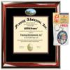 AllGiftFrames UMass Diploma Frame University of Massachusetts Amherst School Campus Photo Double Custom Degree Framing Document Graduation Gift Bachelor Master MBA Doctorate PHD Certificate view 1