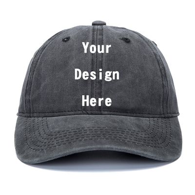 Custom Baseball Cap Adjustable Unisex Mens Womens Hip-Hop Hat Printed Caps Personalized Vintage Cowboy Hat Dark Gray