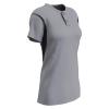Champro Legacy Polyester 2-Button Jersey, Women's X-Large, Grey,Black view 1