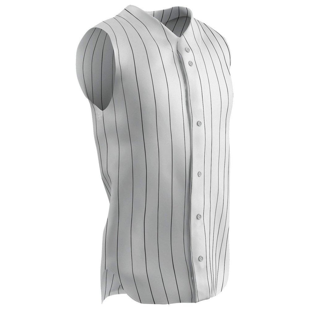 Champro Ace Sleeveless Polyester Jersey, Adult Large, Black Pin