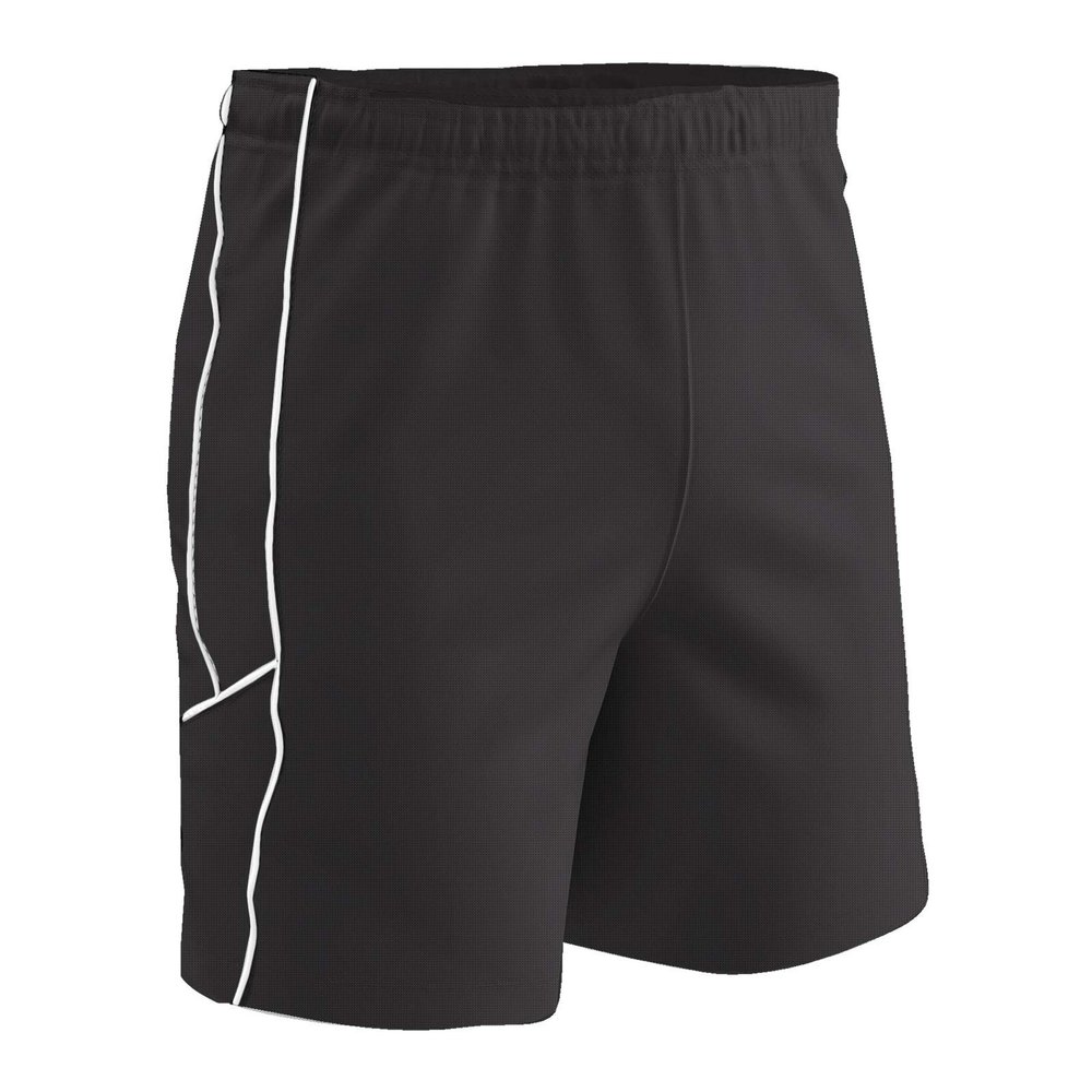 Champro Header Soccer Short, Black, Black, White, Large
