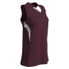 Champro Decoy Softball V-Neck Racer Back, Girls' Small, Maroon,White view 1