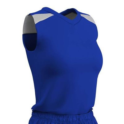 Champro Women's Standard Free Toss Basketball Jersey, Royal, White, Large
