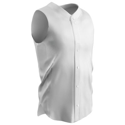 Champro Reliever Full Button Sleeveless Baseball Jersey, Adult Small, White