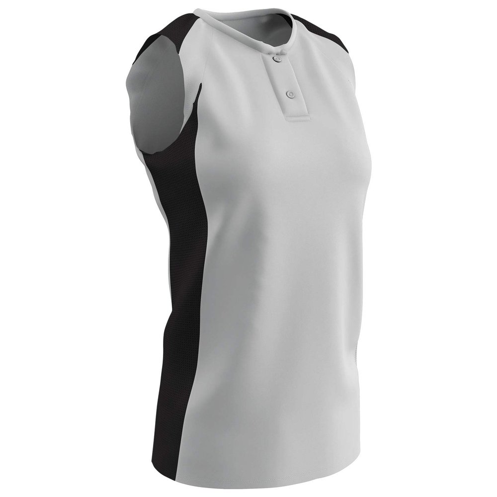 Champro Check Baseball Jersey, Youth Small, White, Black
