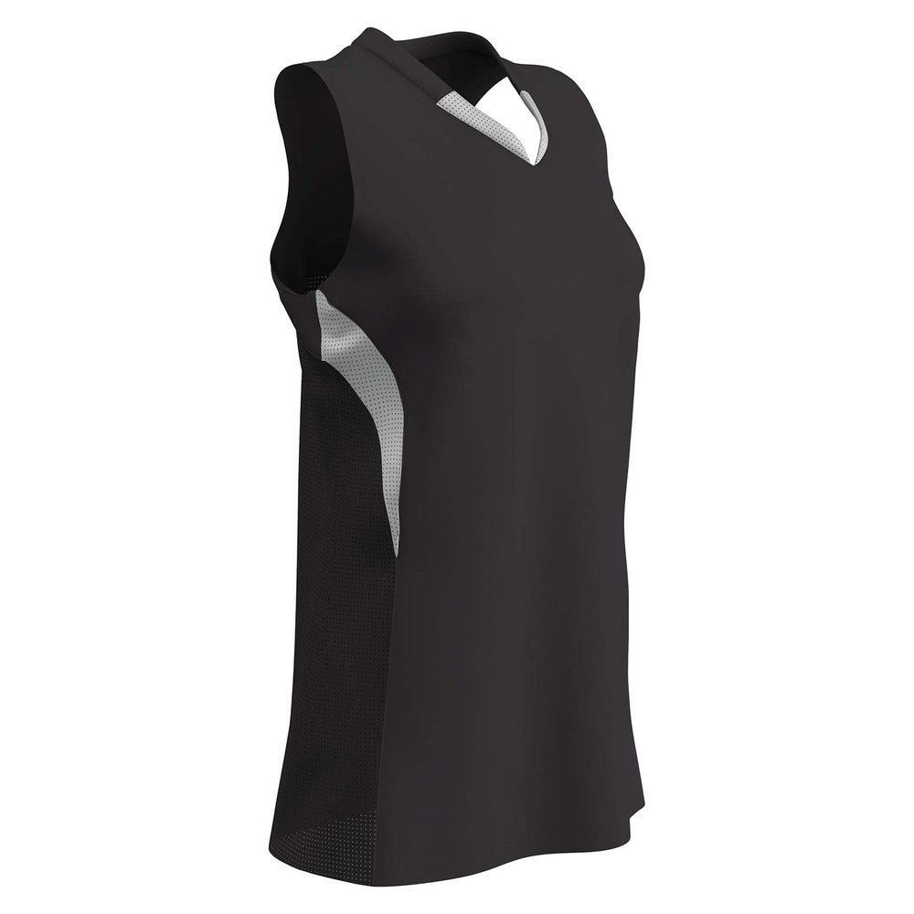 Champro Decoy Softball V-Neck Racer Back, Girls' Small, Black,White