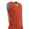 Champro Pivot Polyester Reversible Basketball Jersey, Youth Medium, Orange, White view 1