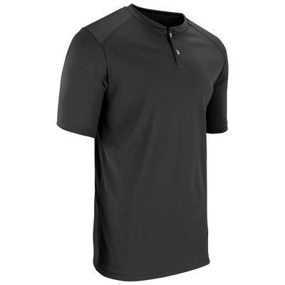 Champro Turn Two Lightweight Polyester Baseball/Softball Jersey, Youth Small, Black