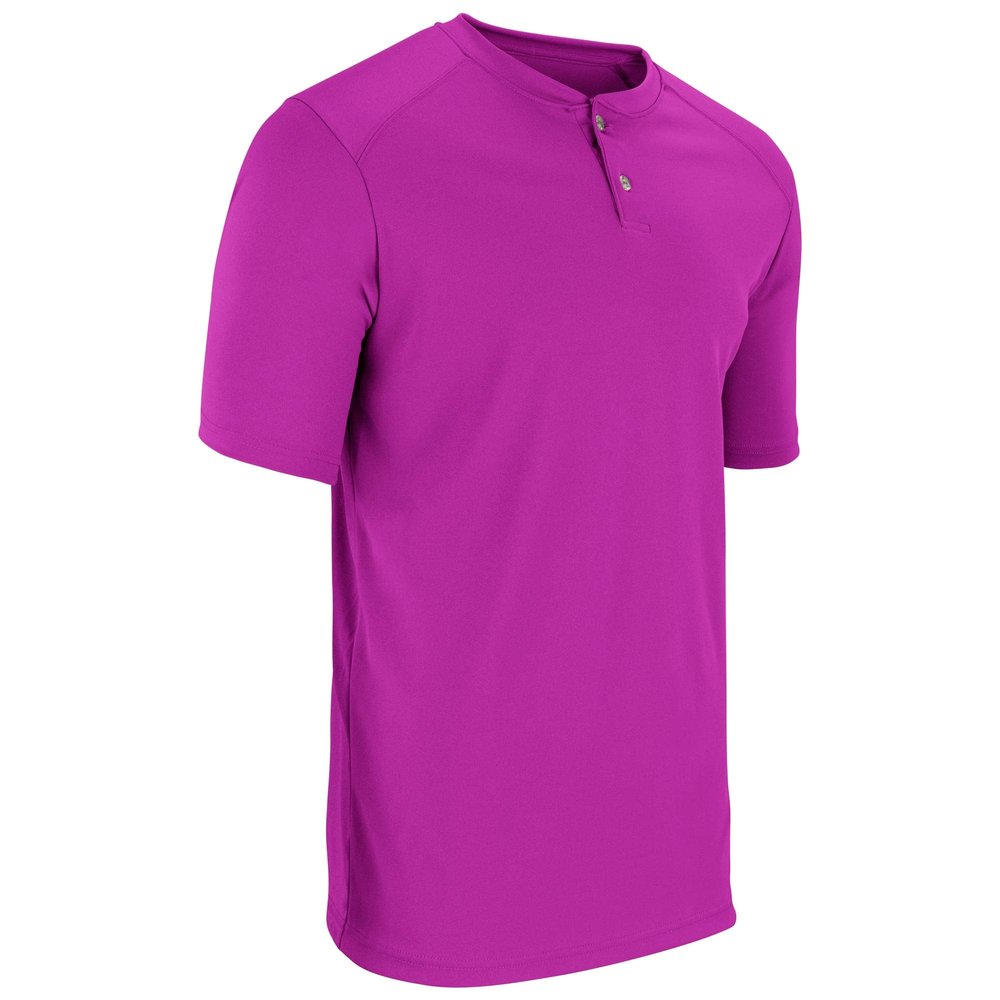 Champro Turn Two Lightweight Polyester Baseball/Softball Jersey, Adult Large, Fuchsia