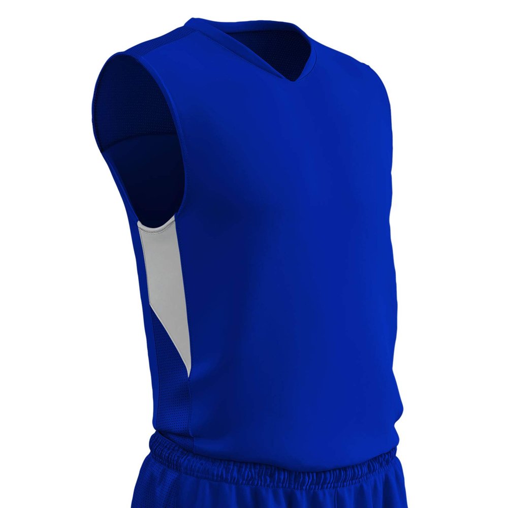Champro Charge Polyester Basketball Jersey, Youth Medium, Royal, White