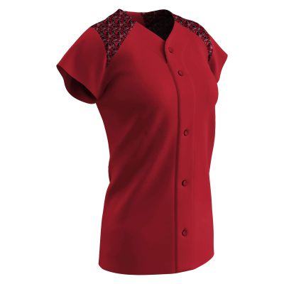 Champro Circuit Ladies Polyester Softball Jersey, Women's Small, Scarlet