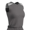 Champro Women's Standard Free Toss Basketball Jersey, Charcoal, White, X-Large view 1