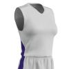 Champro Block Polyester Basketball Jersey, Women's 2X-Large, White, Purple