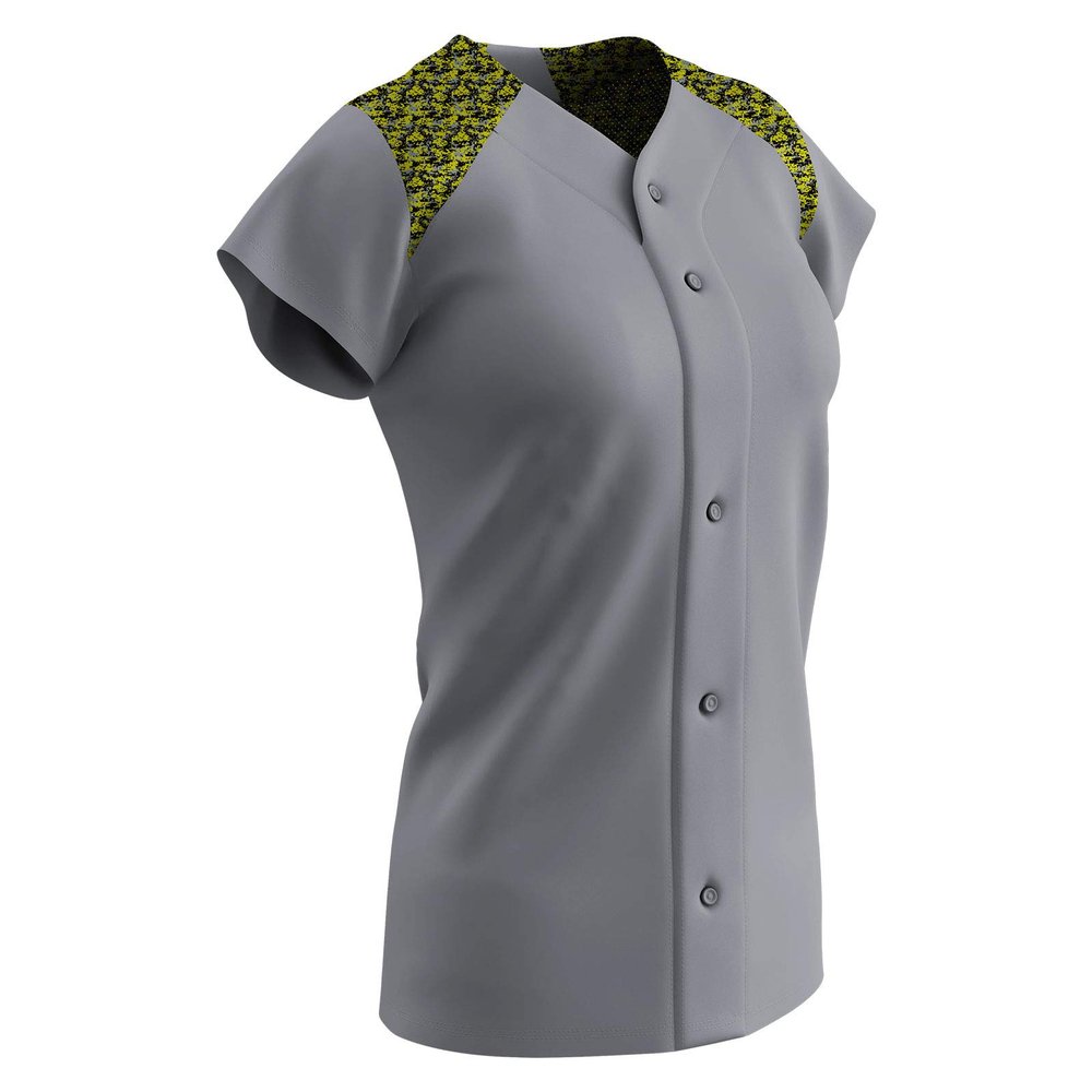 Champro Circuit Ladies Polyester Softball Jersey, Women's Medium, Grey