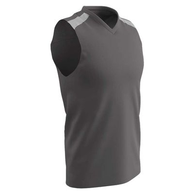 Champro Unisex-Youth Free Toss Basketball Jersey, Charcoal, White, X-Large