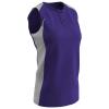 Champro Check Baseball Jersey, Women's Large, Purple, White view 1
