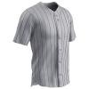 Champro Ace Polyester Button Front Baseball Jersey, Adult 3X-Large, Grey, Black Pin view 1